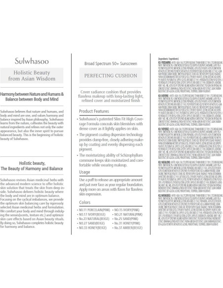 Cojín Base Ligera Sulwhasoo 21 Rosa Natural SPF 50+