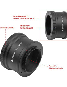 Montura T T2 Tydeux para cámaras Olympus Panasonic M4/3 2