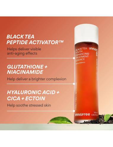 Suero Facial Antienvejecimiento Innisfree Té Negro 50ml