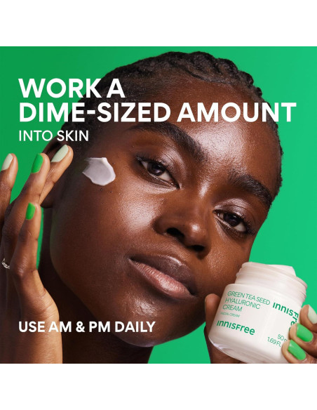 Crema Hidratante Facial Innisfree 50 ml con Ácido Hialurónico y Té Verde Crema Hidratante Facial Innisfree 50 ml con Ácido Hialurónico y Té Verde