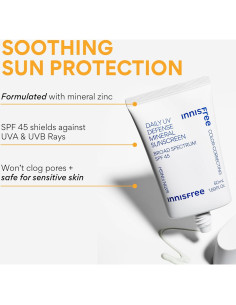 Protector Solar Facial Innisfree Daily Mineral UV SPF 45 50ml 2
