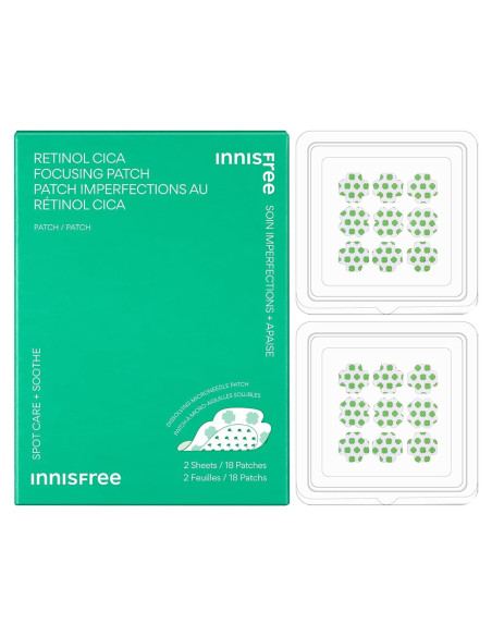 Parche Hidrocoloide Innisfree Retinol Cica 18 Parches para Acné
