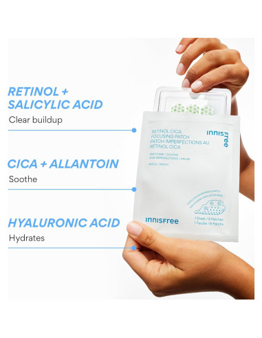 Parche Hidrocoloide Innisfree Retinol Cica 18 Parches para Acné