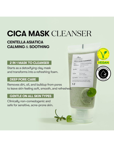 VT COSMETICS CICA Limpiador y Máscara 2-en-1 120 ml