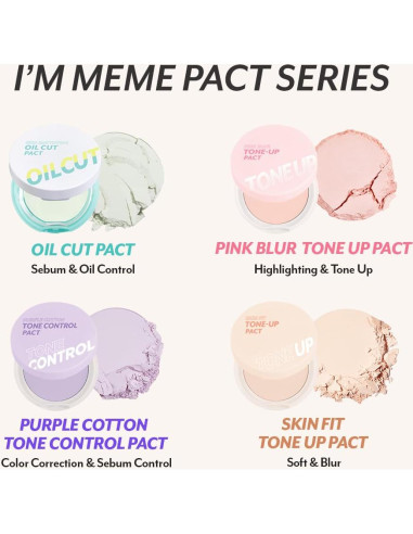 Polvo Compacto I'M MEME 9.92g Rosa Tonificante y Difuminado