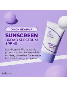 Protector Solar ISNTREE Onion 50ml SPF 40 Hidratante 2