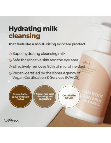 Limpiador Facial Vegano IsNtree 220ml - Hidratante y Suave