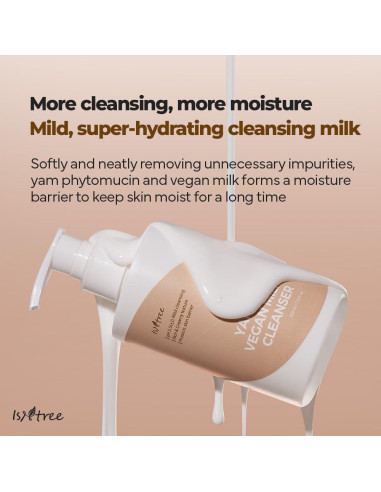 Limpiador Facial Vegano IsNtree 220ml - Hidratante y Suave