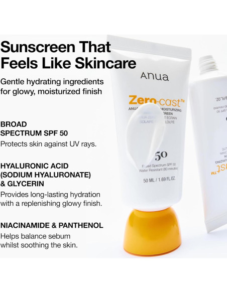 Protector Solar Facial Anua Zero-Cast SPF 50 50ml