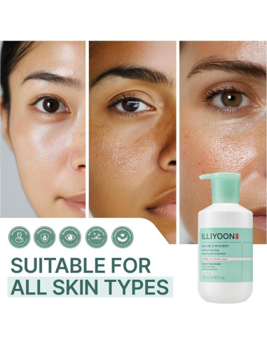 Limpiador Facial Suave Illiyoon 250ml - Gel y Aceite 2 en 1