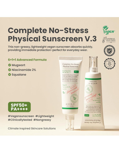 AXIS-Y Protector Solar Mineral SPF 50 50ml - Cuidado Vegano
