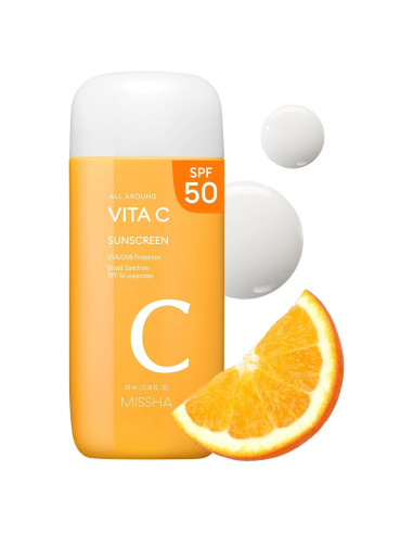 MISSHA Protector Solar Vita C SPF 50 - 69.9 ml, Ligero y No Pegajoso