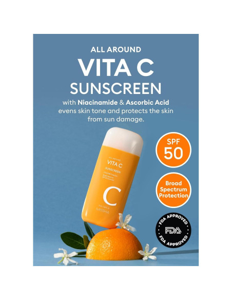 MISSHA Protector Solar Vita C SPF 50 - 69.9 ml, Ligero y No Pegajoso