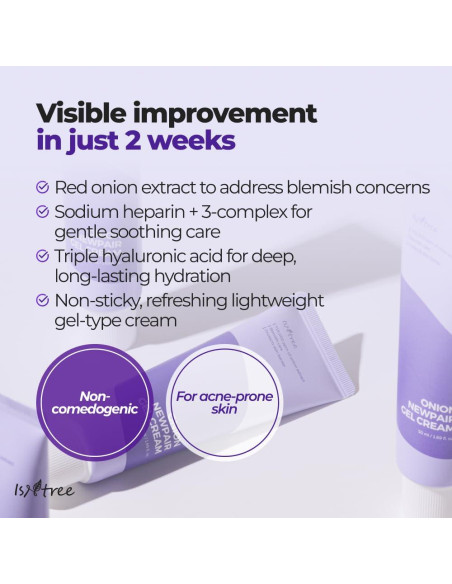 Gel Crema de Cebolla ISNTREE 50ml - Cuidado de Manchas y Blemish Gel Crema de Cebolla ISNTREE 50ml - Cuidado de Manchas y Blemish