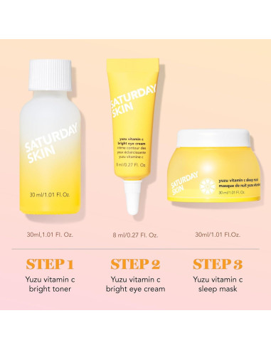 Conjunto de Cuidado de la Piel Saturday Skin Yuzu 3 Piezas