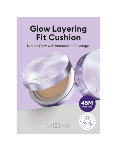 Base Cushion Missha No.17 Marfil Beige 14.17g Hidratante 24h