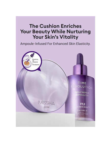 Base Cushion Missha No.17 Marfil Beige 14.17g Hidratante 24h