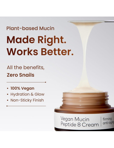 Crema Hidratante Vegana The Face Shop 8 Peptidos 30ml