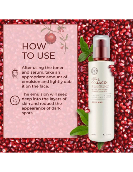 Emulsión Revitalizante The Face Shop 139.5 ml Colágeno Granada