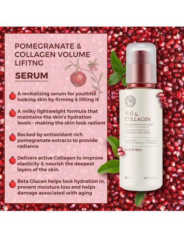 Suero Voluminizador The Face Shop con Colágeno y Granada 80ml