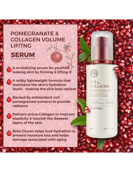 Suero Voluminizador The Face Shop con Colágeno y Granada 80ml