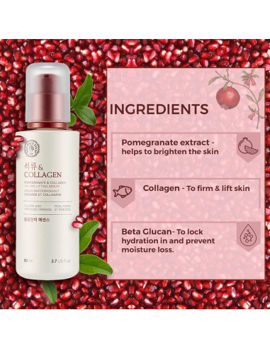 Suero Voluminizador The Face Shop con Colágeno y Granada 80ml