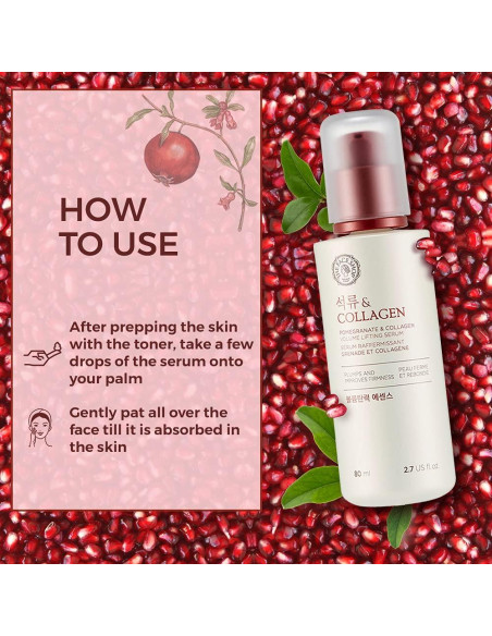 Suero Voluminizador The Face Shop con Colágeno y Granada 80ml