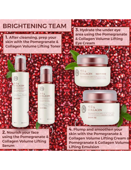 Suero Voluminizador The Face Shop con Colágeno y Granada 80ml