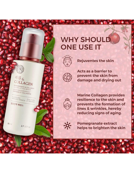 Suero Voluminizador The Face Shop con Colágeno y Granada 80ml