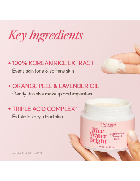 Bálsamo Limpiador 4 en 1 The Face Shop 100ml - Arroz Coreano