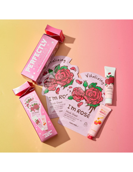 Conjunto de Regalo TONYMOLY 4 Piezas Mascarilla Rosa y Crema Conjunto de Regalo TONYMOLY 4 Piezas Mascarilla Rosa y Crema