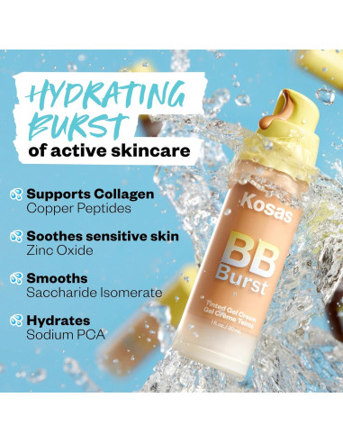 Crema Gel Tinte Kosas BB Burst 30 ML - Bronceado Medio Cálido 25