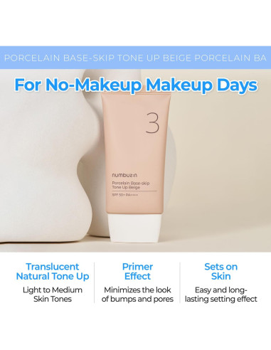 Base de Porcelana Numbuzin No.3 Beige SPF50+ 50ml