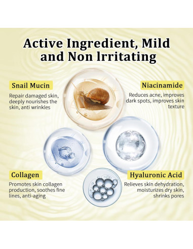 Kit de Cuidado de Piel RodPere con Mucina de Caracol 4 Piezas