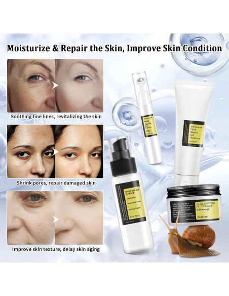 Kit de Cuidado de Piel RodPere con Mucina de Caracol 4 Piezas Kit de Cuidado de Piel RodPere con Mucina de Caracol 4 Piezas