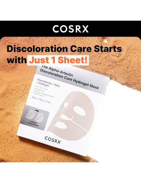 Máscara Hidrogel COSRX con Alpha-Arbutin - 3 Unidades Máscara Hidrogel COSRX con Alpha-Arbutin - 3 Unidades