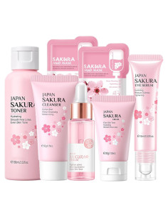 Set de Cuidado de la Piel Sakura 7 Piezas - Hidratante Facial