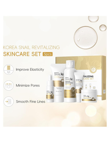 Kit de Cuidado de Piel Coreano ISHERBIN 5 Piezas Hidratante