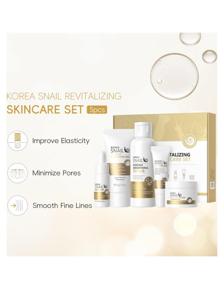 Kit de Cuidado de Piel Coreano ISHERBIN 5 Piezas Hidratante