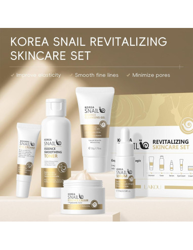 Kit de Cuidado de Piel Coreano ISHERBIN 5 Piezas Hidratante