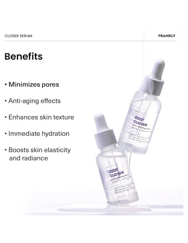 Suero Closer Frankly 30 ml | Minimizador de Poros Vegano