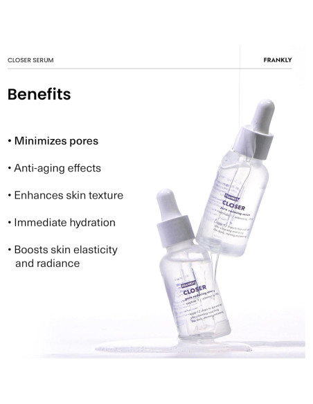 Suero Closer Frankly 30 ml | Minimizador de Poros Vegano