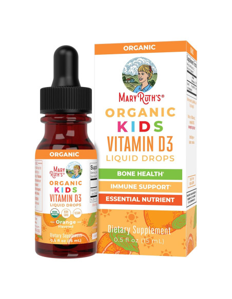 Gotas Líquidas de Vitamina D3 MaryRuth 640 IU para Niños 0.5 mL Gotas Líquidas de Vitamina D3 MaryRuth 640 IU para Niños 0.5 mL