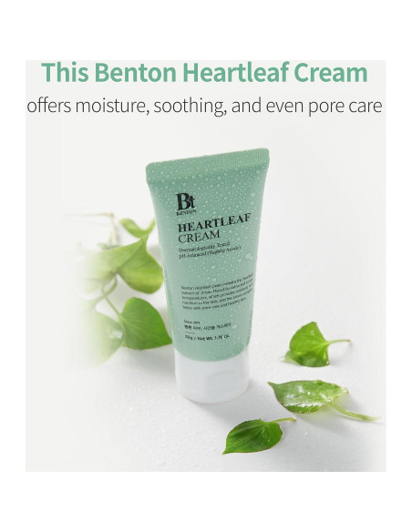 Crema Benton Heartleaf con Ceramida y Ácido Hialurónico 50g - Hidratante y Calmante