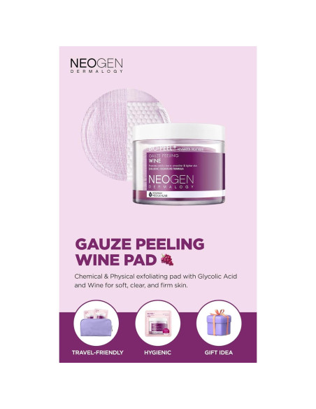 Pads Exfoliantes Neogen Dermalogy Bio-Peel 30 Unidades Vino