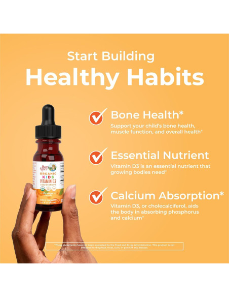 Gotas Líquidas de Vitamina D3 MaryRuth 640 IU para Niños 0.5 mL Gotas Líquidas de Vitamina D3 MaryRuth 640 IU para Niños 0.5 mL
