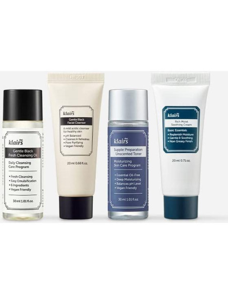 Kit de Cuidado de la Piel Dear Klairs - 4 Miniaturas Viaje