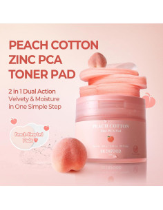 Almohadillas de Tónico Zinc PCA Durazno SKINFOOD 70 unidades 2