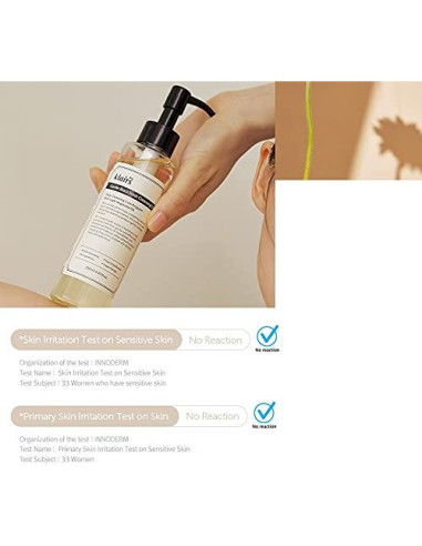 Aceite Limpiador DearKlairs 150 ml Piel Sensible Grasa Vegano