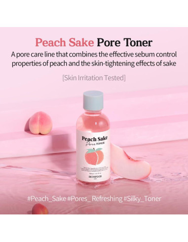 Tónico Facial SKINFOOD Durazno Sake 135ml - Control Sebo